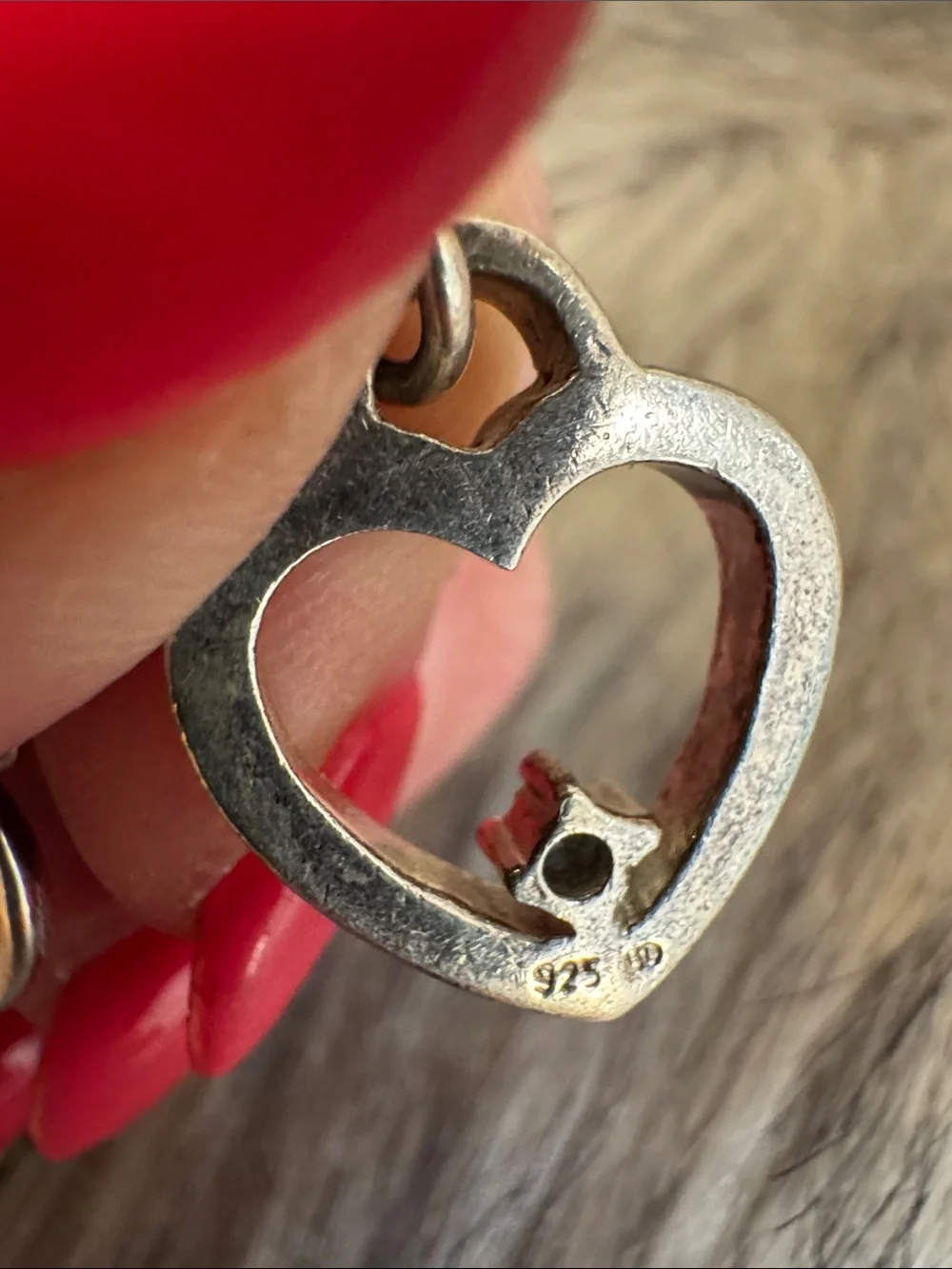 Silver Heart Toggle Charm Bracelet
